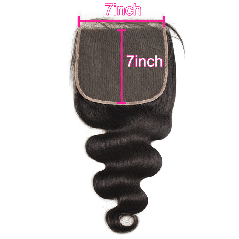 Virgin Hair Body Wave 4x4 5x5 6x6 7x7 Transparent Lace Closure - 图片 4